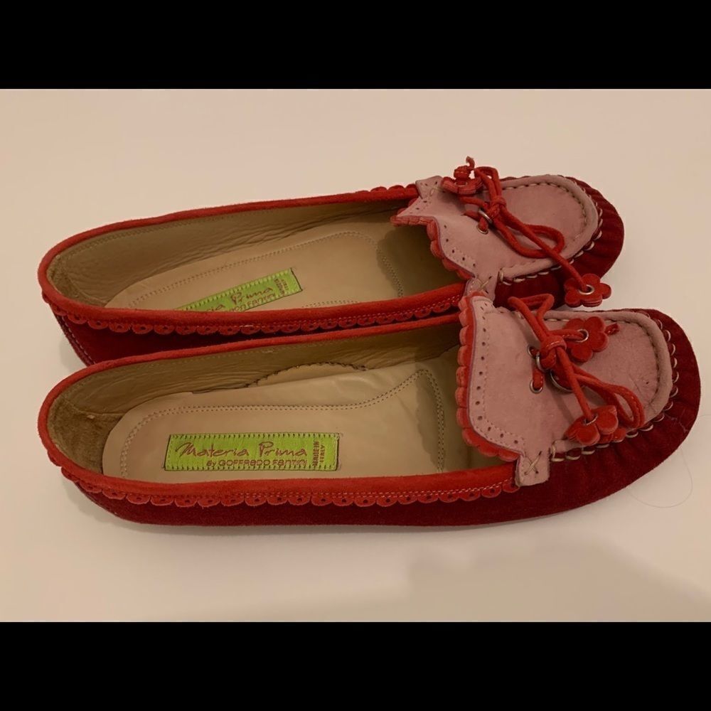 Goffredo Fantini  Red Loafers Size 39 - Picture 3 of 6